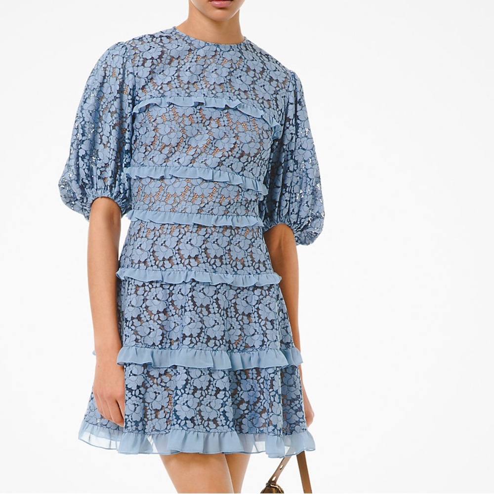 Michael Kors Corded Lace Ruffled Dress Dress Size 4